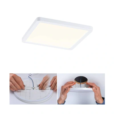 Abbildung von Paulmann 93040 LED Panel Einbauleuchte Areo VariFit IP44 175x175mm eckig incl. 1x13 Watt Weiß Deckenlampe Kunststoff 3000 K
