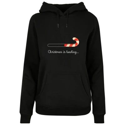 Abbildung von Merchcode Christmas Loading Basic Kapuzenpullover, Damen, Größe: Small, Black