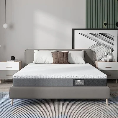 Abbildung von BedStory Matratze 180x200CM Bambus Carbon Gel Schaum, ergonomische 7 Zonen Matratze, Abnehmbarer und waschbarer Bezug, hypoallergen, optimale Unterstützung, Dicke 16CM