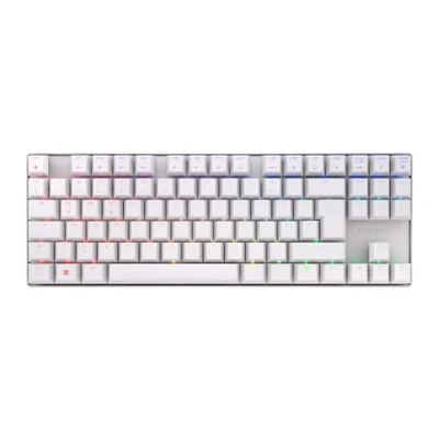 Abbildung von CHERRY MX 8.2 TKL Wireless, Kabellose Gaming Tastatur ohne Nummernblock, Deutsches Layout (QWERTZ), Bluetooth, 2,4 GHz und Kabel, MX2A RED Switches, Weiß