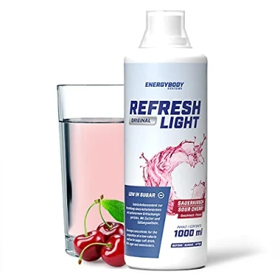 Abbildung von Refresh Light Getränkekonzentrat mit Vitaminen. Sauerkirsch. 1 Liter