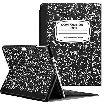 Abbildung von FINTIE Schutzhülle kompatibel mit Microsoft Surface Pro 9 (Version 2022), 13 Zoll (33 cm) mehrere Blickwinkel, Hartschale, schlankes Portfolio Cover, Typ Cover Tastatur,