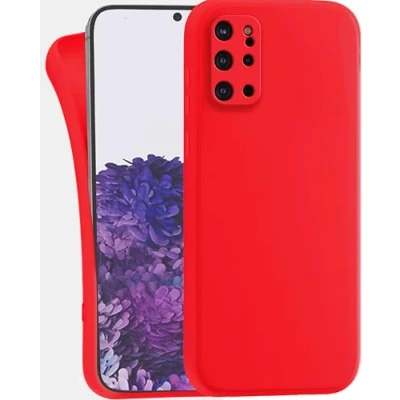 Abbildung von MyGadget Hülle kompatibel mit Samsung Galaxy S20 Plus robuste Handyhülle TPU Case Slim Silikonhülle Back Cover Kratzfest Schutzhülle Matt Rot