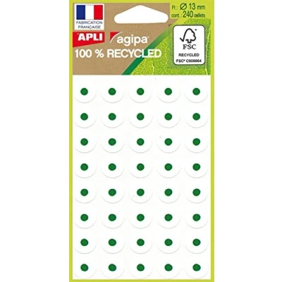 Abbildung von APLI 101342 Beutel mit 240 Ösen, 100% recycelt, Durchmesser 13 mm