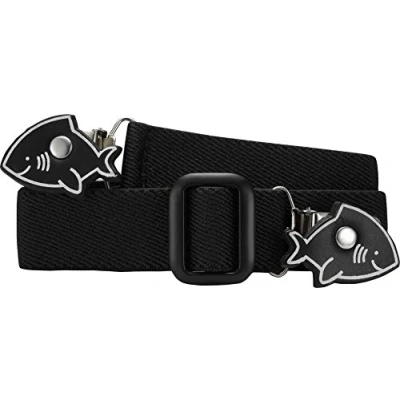 Abbildung von Playshoes Unisex Kinder Elastik Hai Clip Uni Gürtel, Schwarz, 116 140