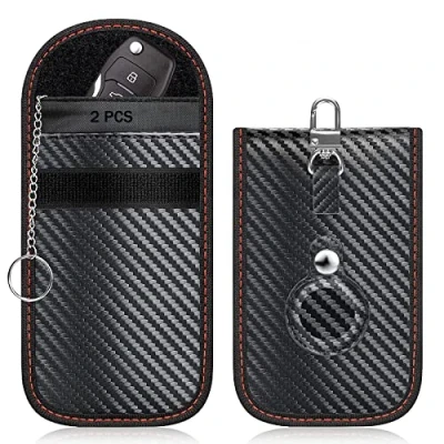 Abbildung von FOVNOT 2 Stck Autoschlüssel Schutz Keyless Beutel, Hülle mit Airtag Abdeckung RFID Go DiebstahlschutzSignal Blocker Diebstahlschutz Taste Fob