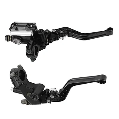 Abbildung von Qiilu 1 Paar 7/8&quot; Universal Motorrad Hauptbremszylinderhebel,Bremszylinder Kupplungshebel Bremshebel Bremspumpe