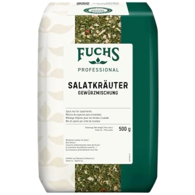 Abbildung von Fuchs Professional Salatkräuter für die Zubereitung von Salatdressings Profi Qualität Großverbraucher 0,5 kg im recyclebaren Beutel