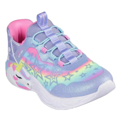 Abbildung von Skechers UNICORN DREAMS LIGHTS Slip On Sneaker, Glitzer, Blinkschuh zum Schlupfen, Größenschablone Download