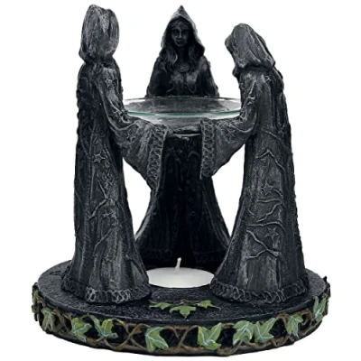 Abbildung von Nemesis Now Oil Burner 16cm Grey, Resin Magik Circle Ölbrenner, 16 cm, Kunstharz, Grau, Harz