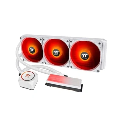 Abbildung von Thermaltake Floe RC360 CPU &amp; Memory AIO Liquid Cooler Snow Edition PC Wasserkühlung Prozessor Kühler Speicherkühler RGB leise 120mm Lüfter weiß