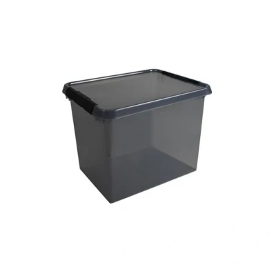 Abbildung von Sunware Comfort Line Aufbewahrungsbox 52 Liter 50 x 40 38 cm transparent grau/schwarz