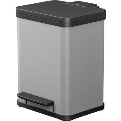 Abbildung von Hailo Mülleimer &quot;Öko duo Plus M&quot;, 2 Behälter, 18 l, Stahlblech o. Edelstahl, Kunststoff Inneneimer, Made in Germany