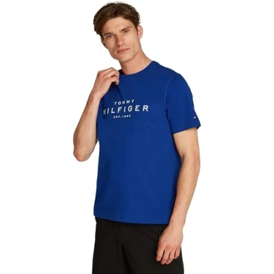 Abbildung von Tommy Hilfiger BIG TEE Tshirt print, Herren, Größe: XS, Wedge blue