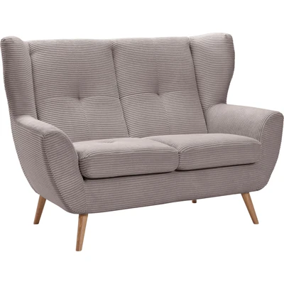 Abbildung von exxpo sofa fashion 2 Sitzer &quot;ALVESTA, Sofa, Loungesofa&quot;, mit Knopfheftung und hohen Holzfüßen, in Cord
