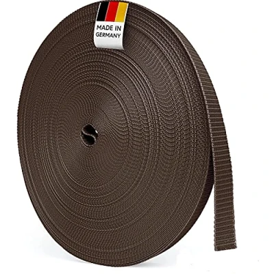 Abbildung von BAUHELD® 50m Rolladengurt 14mm 18mm 20mm 23mm [Made in Germany] Für Rolläden an Türen &amp; Fenster geeignet [Hohe Reißfestigkeit und UV Stabilität] Rolladen Gurtband Grau Weiß Beige Braun