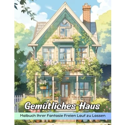 Abbildung von Gemütliches Haus Malbuch: Malvorlage „Gemütliches Haus“, Eine Warme Reise Durch Charmante Und Komfortable Häuser