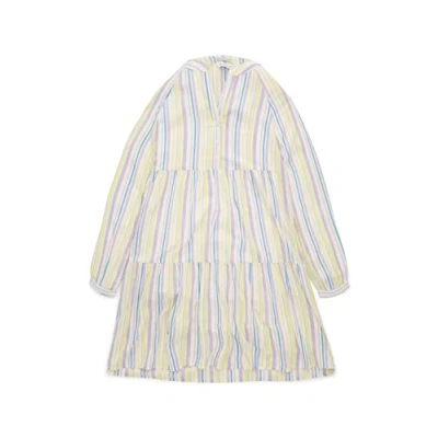 Abbildung von TOM Tailor Gestreiftes MIT Volants Blusenkleid für Kinder, Größe: 176, Vertical multicolor stripe