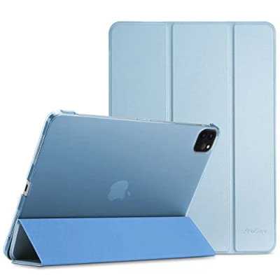 Abbildung von ProCase Hülle für iPad Air 13 Zoll M2 2024 /iPad Pro 12.9 (6/5/4/3 Gen) Dreifach Schutzhülle, Ultra Dünn Smart Case Cover 13&quot; (M2) 2024/ 12,9 2022/2021/2020/2018 Himmelblau
