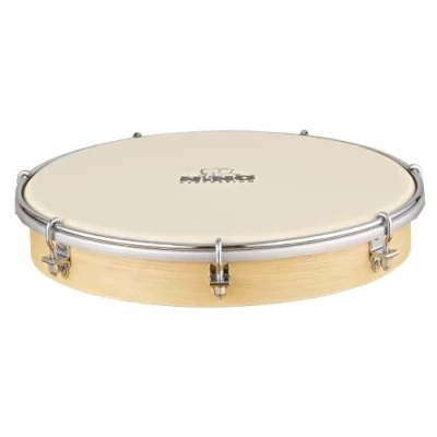 Abbildung von Nino Percussion Tunable Hand Drum Große Handtrommel für Kinder ab 5 Jahren Durchmesser 10 Zoll (ca. 25 cm) Siam Eiche, Natur (NINO38)