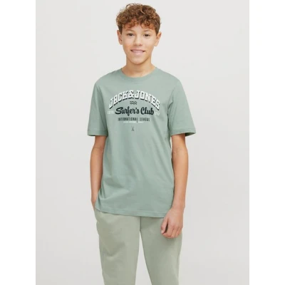 Abbildung von Jack &amp; Jones Junior Jjelogo TEE Oneck JNR Tshirt print für Kinder, Größe: 176, Iceberg green