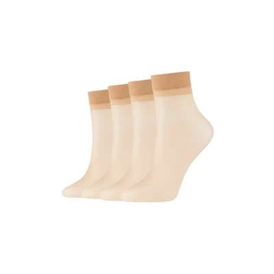 Abbildung von camano 4ER PACK Socken, Damen, Größe: One Size, Alabaster