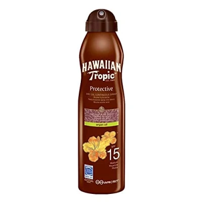 Abbildung von Hawaiian Tropic Argan Oil Sonnenöl Spray LSF15, 177 ml