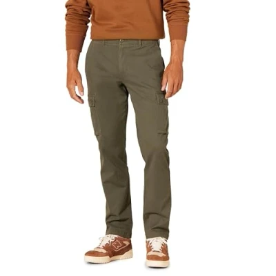 Abbildung von Amazon Essentials Herren Schmal geschnittene Stretch Cargohose (erhältlich in Big &amp; Tall), Olivgrün, 38W / 34L
