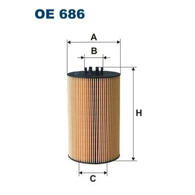 Abbildung von FILTRON OE 686 Ölfilter Filtereinsatz