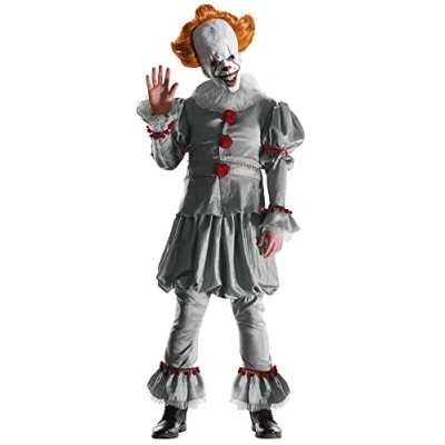 Abbildung von Rubie&#039;s Kostüm Pennywise 2017 Deluxe, Lizenziertes Filmkostüm des berühmten Horrorclowns