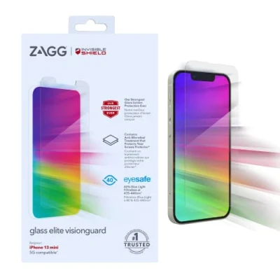 Abbildung von Apple iPhone 13 Mini Panzerglas InvisibleShield Elite VisionGuard Screenprotector Glass Displayschutzfolie