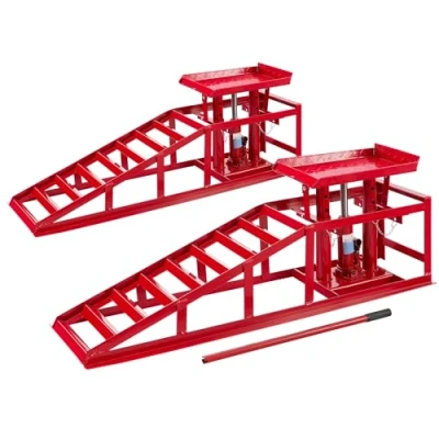 Abbildung von Arebos Auffahrrampe Auffahrbreite Auffahrbock Hebeplattform Höhenverstellbar 2 T (2er Set, Set)