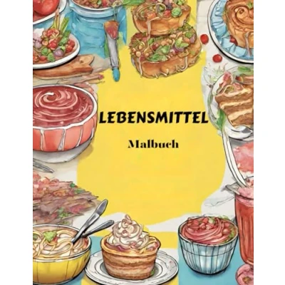 Abbildung von Lebensmittel Malbuch: 50 Seiten zum Färben von Wohlfühlnahrungsmitteln mit vielen Arten Stressabbau und zur Entspannung ab 10 Jahren