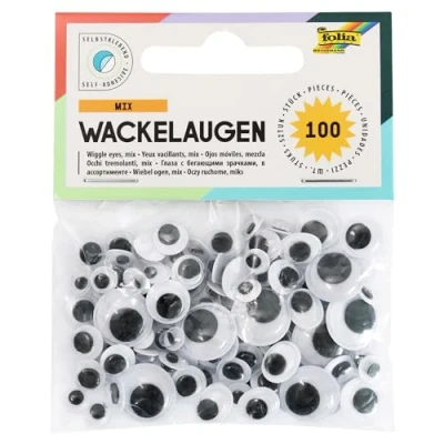 Abbildung von folia Wackelaugen weiß