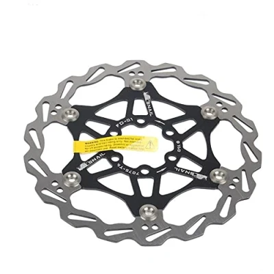 Abbildung von Snail Bike Scheibenbrems Rotor, 160 mm, Scheibenbremsrotor mit 6 Schrauben, für Rennrad, Mountainbike, MTB, BMX, Edelstahl, Fahrrad Ableitung, schwimmender mm (160 schwarz)