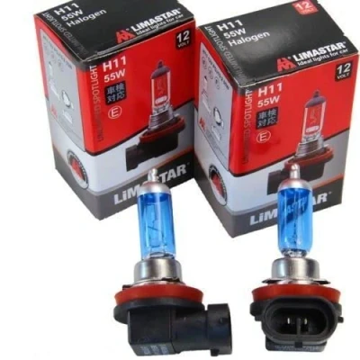 Abbildung von 2X Halogen H11 Scheinwerferlampe Birne 55W 12V Abblendlicht Fernlicht Glühlampen E Prüfzeichen Sockel PGJ19 2 Xenon Weiß
