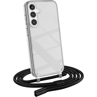 Abbildung von MyGadget Handykette für Samsung Galaxy S23 FE [ Hülle mit Band abnehmbar &amp; verstellbar ] Handyhülle Handyband zum Umhängen Schnur Case Schutzhülle Schwarz