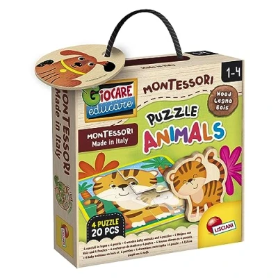 Abbildung von Spiel Montessori Wood Puzzle Animals