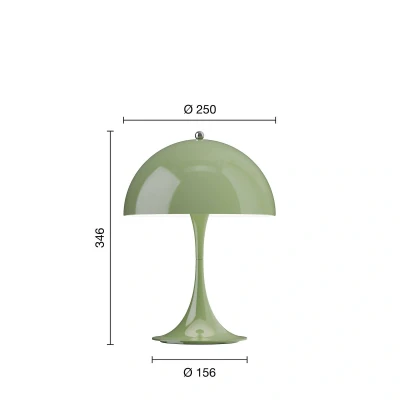 Abbildung von Louis Poulsen Panthella 160 Portable Tischleuchte V3 Opaque Moss Green