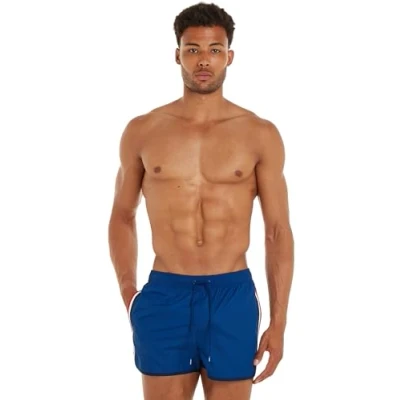 Abbildung von Tommy Hilfiger Global Badeshorts, Herren, Größe: XXL, Anchor blue