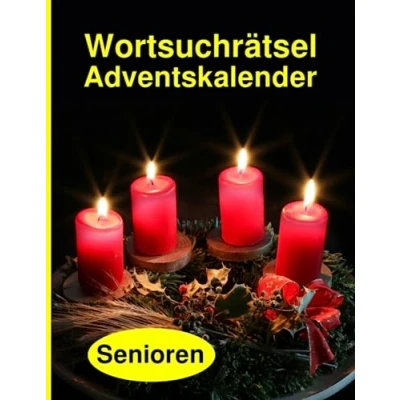 Abbildung von Rätsel Adventskalender: Wortsuchrätsel zur Weihnachtszeit. Im Großdruck speziell für Senioren