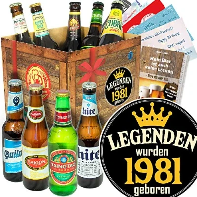 Abbildung von Legenden 1981 Biere aus aller Welt Geschenk für Mann zum Geburtstag