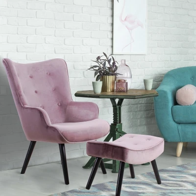 Abbildung von Menzzo Lylou Andere Möbel, Velours, Rosa, 64