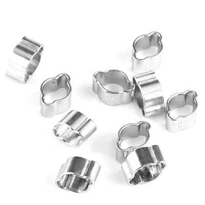 Abbildung von 10pcs justierbare Schnecken Zahnrad Schlauch Klemmplatten Zink überzogene Edelstahl Zwei Ohr Wurm Antriebs Klipps 5 23mm für Fule Benzin Rohr Schlauch(5 7MM)