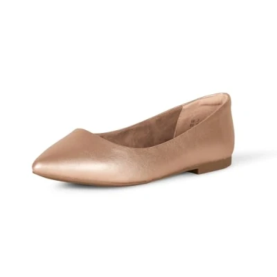 Abbildung von Amazon Essentials Damen Ballerinas mit spitzem Zehenbereich, Roségold, 45 EU
