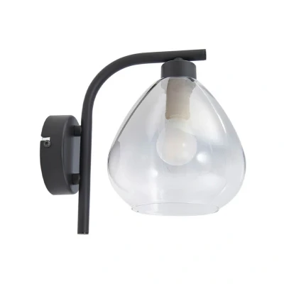 Abbildung von Lindby Wandleuchte Pendura, Ø 15 cm, schwarz, Glas