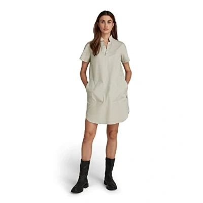 Abbildung von G STAR RAW Damen Millery V Neck Shirt Kleid, Grau (mineral gray D21501 4481 C958), M
