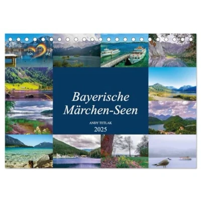 Abbildung von Bayerische Märchen Seen (Tischkalender 2025 DIN A5 quer), CALVENDO Monatskalender
