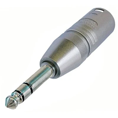 Abbildung von Neutrik NA3MP XLR Adapter Stecker Klinkenstecker 6.35mm Stereo 1St. Silber