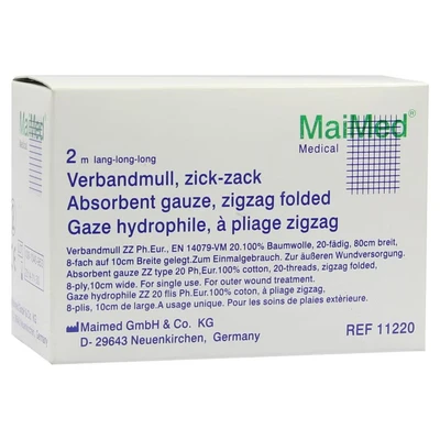 Abbildung von Verbandmull 10 cmx2 m zickzack 1 St